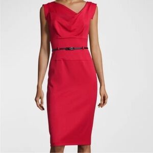 Black Halo Red Jackie O Sleeveless Dress